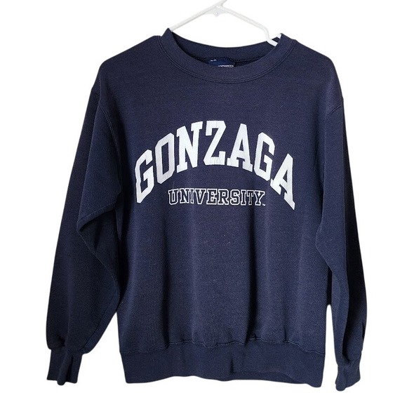 JANSPORT Sweaters - JANSPORT Y2K Gonzaga University Navy‎ Crewneck Sweatshirt Size Small Collegiate